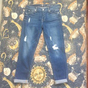 7 for all mankind Josefina Skinny Boyfriend Button-Fly Jeans